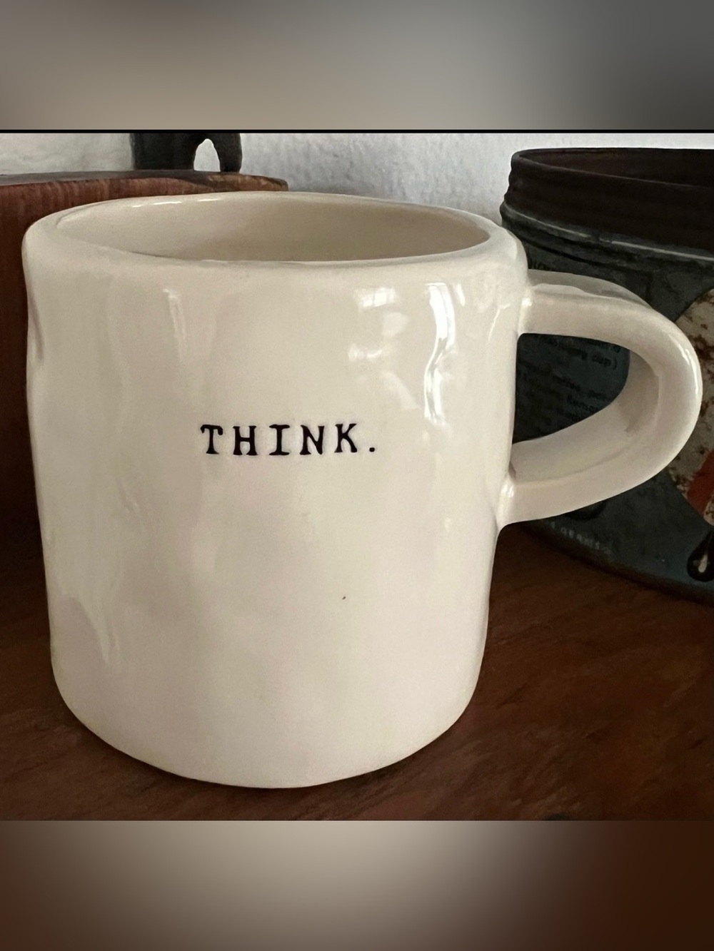 Rae Dunn Boutique Vintage OG Typewriter THINK. Mug